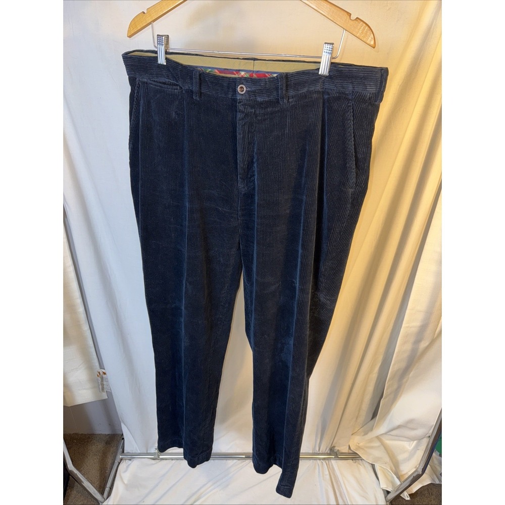 Men's Vintage Polo Ralph Lauren Preston Corduroy Pants Size‎ 38 X32 Dark Blue